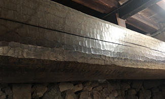 400–500 year-old support beams.