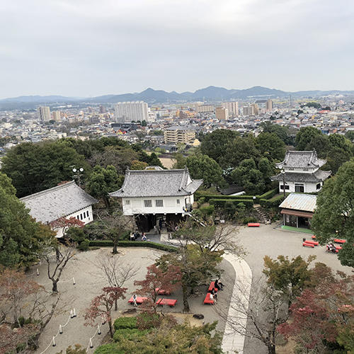 Looking down from the top of Inuyama Castle