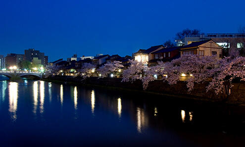 金澤 茶屋街 夜景